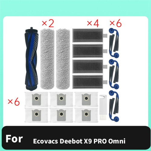 For  Deebot X9 PRO Omni Vacuum Main Side Brush Filter Dust Bag 2