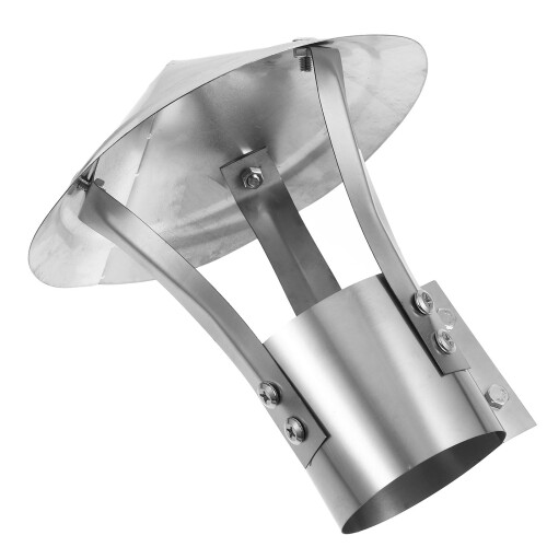Edelstahl-Schornsteinabdeckung, 21 cm rund, regendicht