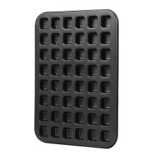 48 Cavity Carbon Steel Mini Muffin Pan Nonstick Easy to Clean Mini Brownie Bite Pan for Cheesecake Cake Party Supplies