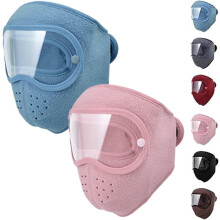 Masque thermique en polaire avec lunettes amovibles pour les sports d'hiver