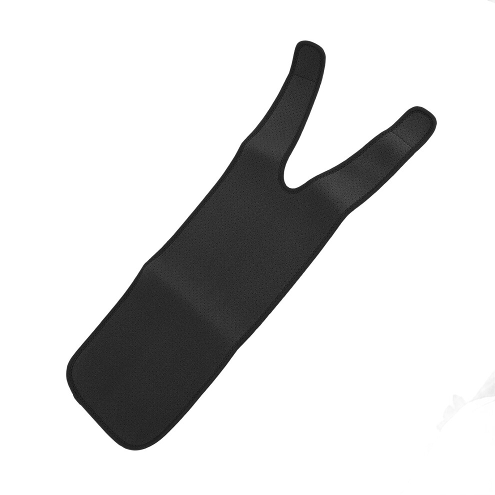 Adjustable Black Neoprene Thigh Compression Sleeve for Sports, 129g