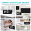 6.7" Mirror LED Alarm Clock, 12/24H, Adjustable Brightness, USB Output, White 6