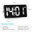 6.7" Mirror LED Alarm Clock, 12/24H, Adjustable Brightness, USB Output, White 2