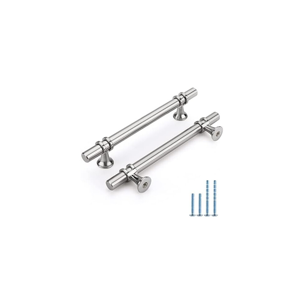 Cabinet Handles Drawer Pulls And Knobs, 5Pack Brushed Nickel 5Inch Hole Center, Kitchen Hardware For Dresser Handle Zinc Alloy Furniture Pull 9180479270218