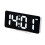 6.7" Mirror LED Alarm Clock, 12/24H, Adjustable Brightness, USB Output, White 5