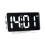 6.7" Mirror LED Alarm Clock, 12/24H, Adjustable Brightness, USB Output, White 9