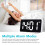 6.7" Mirror LED Alarm Clock, 12/24H, Adjustable Brightness, USB Output, White 8
