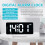 6.7" Mirror LED Alarm Clock, 12/24H, Adjustable Brightness, USB Output, White 7