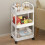 3-Tier Rolling Storage Cart Pink 35x22x68.5cm 1