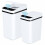 Touchless Bathroom Trash Can White 2.2 & 4 Gal 2-Pack 1