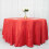 Red Crinkled Taffeta Round Tablecloth 120 in 1