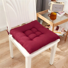 Cuscini per sedie con lacci, rossi, 40x40 cm, confezione da 2