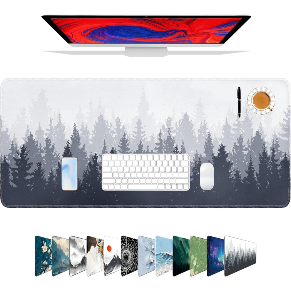 Xxl Forest Gaming Mouse Pad, Non-Slip Rubber Base, Stitched Edges, 31.5X11.8", Compatible With All Mice 9485826460794