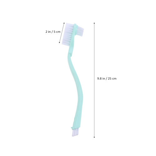 2Pcs Multi Color Long Handle Double Shoes Brush Sneakers Cleaner Tool 1