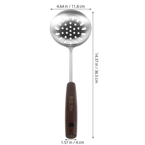 Colher perfurada em aço inoxidável, utensílio de cozinha de 30 cm (11,8 polegadas). 1