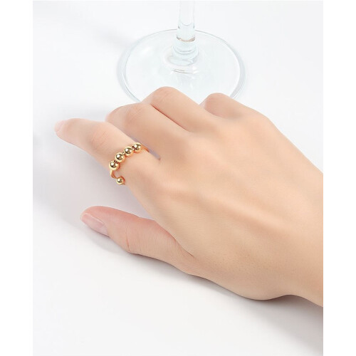 Anti-Stress-Ring verstellbar Kupfer silberfarben Gold 1