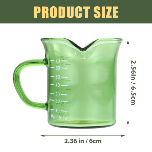 Glass Measuring Cup with Handle 70 ml 1