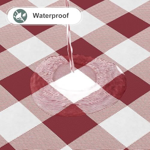 Square Waterproof Vinyl Tablecloth with Flannel Back 60x60 1