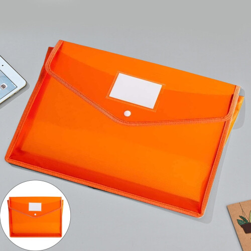 Envelope transparente para documentos com fecho de pressão – Bolsa para guardar certificados e documentos legais, multicolorida, compatível com 1