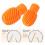 Silicone Stretchable Drumstick Silent Practice Tip - Orange, 4pcs 5