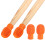 Silicone Stretchable Drumstick Silent Practice Tip - Orange, 4pcs 6