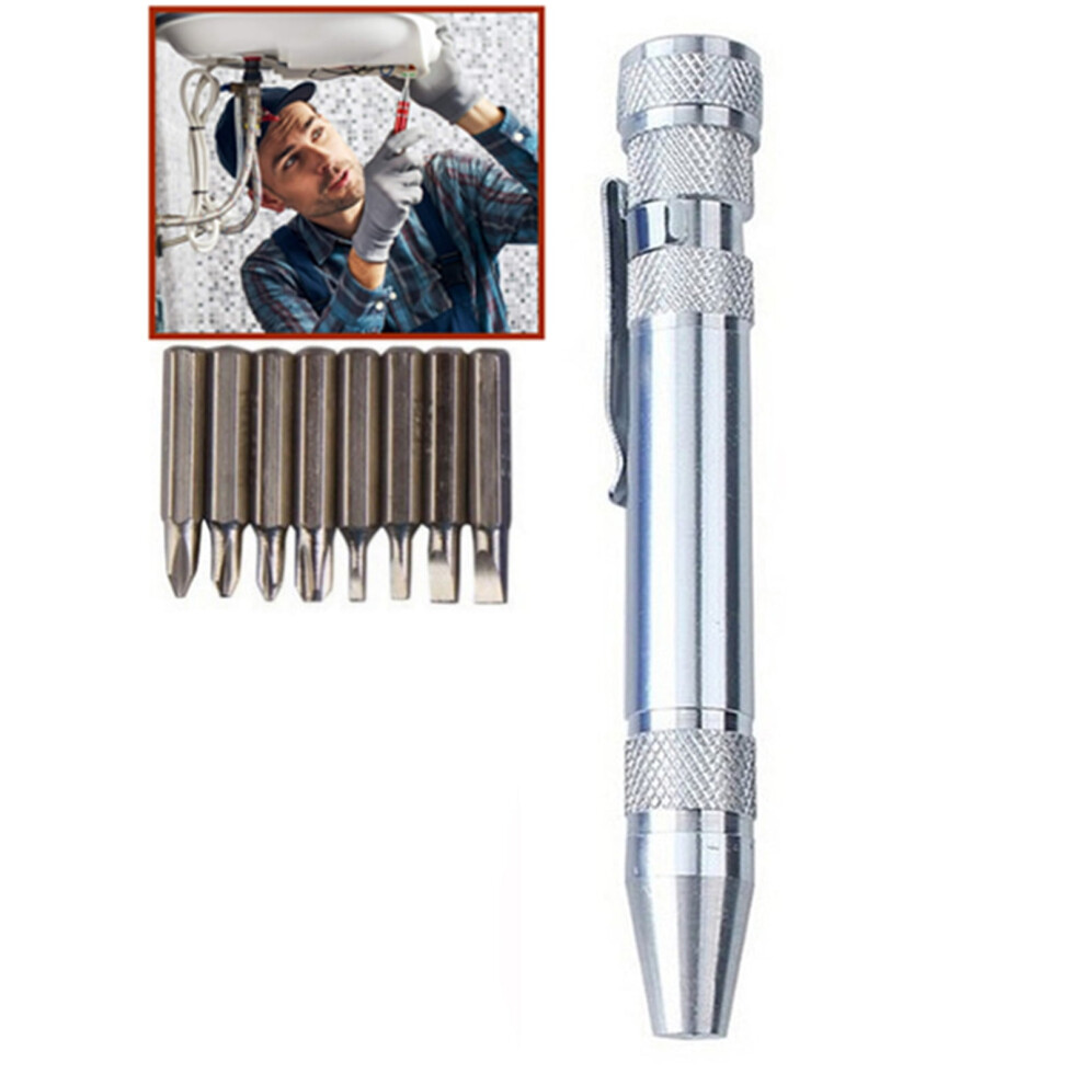 Mini Screwdriver Set Magnetic 8-Piece Silver 9181073913112