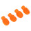 Silicone Stretchable Drumstick Silent Practice Tip - Orange, 4pcs 11