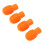 Silicone Stretchable Drumstick Silent Practice Tip - Orange, 4pcs 9