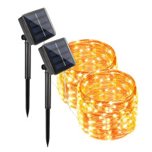 4 Pack 22/32M Solar Led Fairy Light Outdoor Festoon Led Waterproof Garland String Lights Christmas Party Garden Solar Lamp Decor,Bright Beads