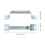 2Pcs Metal Garage Door Pull Handles Zinc Alloy Silver Smooth Operation Replacement 2