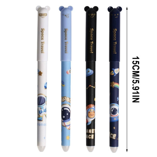 Σετ στυλό gel με δυνατότητα διαγραφής 0,5 χιλ. Kawaii Astronaut 4 τεμάχια 1