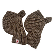 Knitted Lengthen Wrist Fingerless Gloves Winter Half Finger Mittens Stretchy Keep Warm Gloves for Girls Teens Cycling