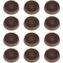 Roți de cauciuc cu găuri, 1,5 inch, maro, pachet de 12