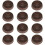 Gummihjulskopper 1,5 tommer brune 12-pak 1