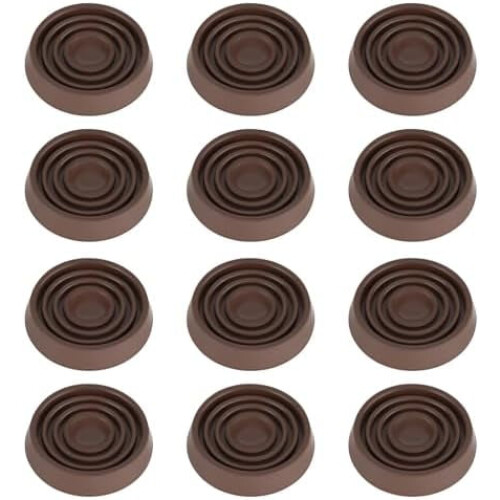 Gummihjulskopper 1,5 tommer brune 12-pak