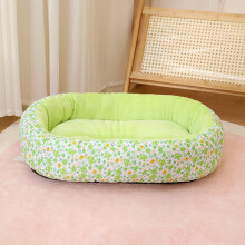 Cama para perros con estampado floral para todas las estaciones, ideal para bulldog francés y chihuahua.