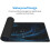 Μεγάλο μαύρο και μπλε gaming mouse pad Galaxy, αντιολισθητική βάση από καουτσούκ, ραμμένες 5