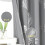 Thermal Blackout Curtains Silver Grey Palm Leaf Pattern 2 3