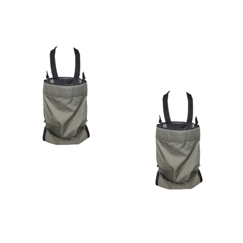 2Pcs Light Grey Waterproof Oxford Storage Aprons for Harvest 2