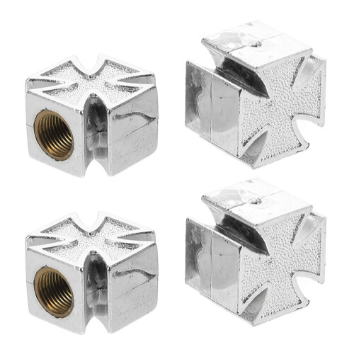 12Pcs Silver Universal Tire Air Valve Caps Durable Plastic Stem Covers 1