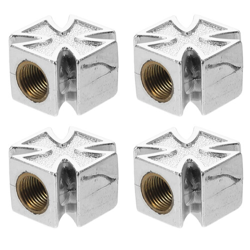 12Pcs Silver Universal Tire Air Valve Caps Durable Plastic Stem Covers 2