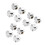 12Pcs Silver Universal Tire Air Valve Caps Durable Plastic Stem Covers 7