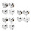 12Pcs Silver Universal Tire Air Valve Caps Durable Plastic Stem Covers 8