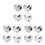 12Pcs Silver Universal Tire Air Valve Caps Durable Plastic Stem Covers 9