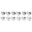 12Pcs Silver Universal Tire Air Valve Caps Durable Plastic Stem Covers 10