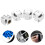 12Pcs Silver Universal Tire Air Valve Caps Durable Plastic Stem Covers 11