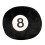 Almofada de pelúcia Black8Ball redonda de 19,6 polegadas 1