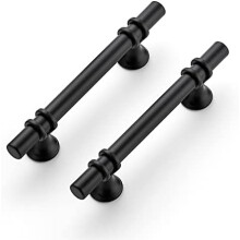 Mattschwarze Schrankgriffe, 5er-Pack – 127 mm Länge, 76 mm Breite