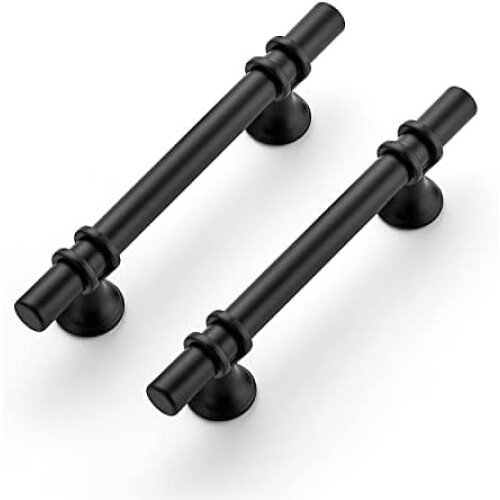 Matte Black Cabinet Pulls 5 Pack – 127mm Length, 76mm