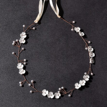 Κρυστάλλινη κορδέλα γάμου Faux Pearl Νυφικό headpiece με αμπέλι για αξεσουάρ μαλλιών νύφης